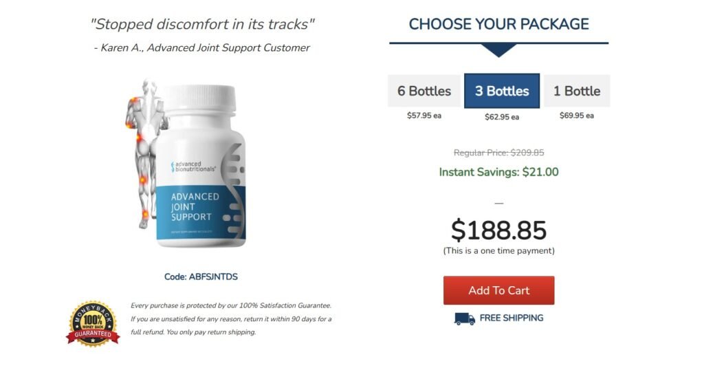 advanced Joint support buy option